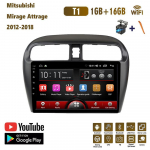 9-tolline autoraadio Mitsubishi Mirage Attrage 2012-2018 multimeediumipleier DVD k&otilde;larid peakomplekti heli WIFI 1+16 GB