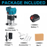 30000r 288V elektriline puidutrimmer puidu laminaator ruuter nikerdamine freesimine graveerimine pilustamismasin puidut&ouml;&ouml;tlemist&ouml;&ouml;riist 1*Battery