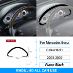 Mercedes Benz E-Class W211 03-09 klaver, must spidomeetri raam dekoratiivkaane sisekujunduse lisatarvikud LHD and RHD