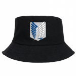 Attack On Titan Anime Bob Bucket M&uuml;ts Suvine Harajuku Panama Unisex Fisherman M&uuml;tsid Korea mustad m&uuml;tsid Naljakas rannam&uuml;ts