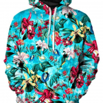 Moodne meeste naiste kapuuts, 3D prinditud troopiliste lilledega dressipluus vabaaja spordidress 4XL