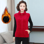 S&uuml;gistalvine pl&uuml;&uuml;svestid jakid naiste vabaaja paksud, soojad varrukateta mantlid, uued suured, 4xl fliisist vestid, pehmed vestid M