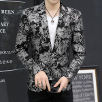 Meeste salendav pronksjas bleiser noorte isikup&auml;ra prindiga &uuml;likonnajope M