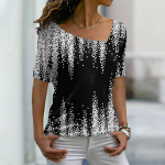 Suvine uus pimestav v&auml;rvitr&uuml;kk Lillega &otilde;huke vabaaja T-s&auml;rk Mood Tavalised t&auml;navariided Elegantsed Naiste l&uuml;hikesed varrukad XS-8XL M