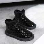 Naiste lumesaapad pl&uuml;&uuml;si ja paksendatud talve paksu tallaga, soojad puuvillased kingad lumesaabastega naistele 36 must