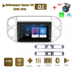 8 tolli Volkswagen Tiguan 1 NF 2006-2016 jaoks koos nupu nupuga Android autoraadio multimeediumipleier Navigatsioon stereo GPS 2 Din Carplay 2+32GB 1+32GB