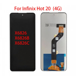 LCD-ekraan Infinix Hot 20 4G jaoks LCD-ekraan Puuteekraan Digitaator T&auml;ielik komplekt Vahetus must