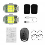 2tk LED-strobe-auto hoiatusvalgusti laetav &ouml;&ouml;valgus lennukituled 7 tulega 2pcs puhas
