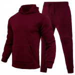 S&uuml;gistalvine dressi&uuml;likond Meeste 2-osalised t&auml;iskapuutsiga komplektid Meeste komplektid &Uuml;likond Meeste Fliisist Sport-Hoodie Dressip&uuml;ksid Kaheosalised komplektid L veinipunane v&auml;rv