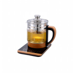 Klaasist teekannu multifunktsionaalne veekeetja majapidamises kasutatav elektriline teekannu komplekt keetmiseks ja aurutamiseks kaheotstarbeline teekeetja teejook 220V EU Plug must