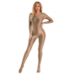 Naiste One Piece Catsuit Bodycon Bodyconi kogu keha kombinesoonid Romper XL kohv
