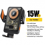 Essager 15W Qi juhtmevaba laadija autotelefoni hoidja &otilde;huventilaatori kinnitusalus iPhone'i jaoks Samsungi mobiiltelefoni tugi Kiirlaadimine 15W must