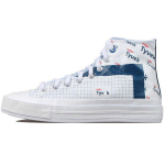 DuPont Tyvek x Converse Chuck 70 High Valge printsinessinine Unisex tossud Leegitsevpunane 170061C 35