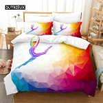 Jalgpall, sportlik voodipesukomplekt Tekikottide komplekt 3D voodipesu Digitr&uuml;kiga voodipesu Queen-voodikomplekt Moekujundus EU single(135x200cm)