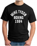 Om3 Mike Tyson 1984 must Unisex T-s&auml;rk poksi raskekaalu t&scaron;empion Ko S