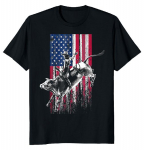 Bull Riders American Flag Unisex T-s&auml;rk S