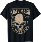 Skull Krav Maga Warrior Combat and Self Defense Unisex T-s&auml;rk S