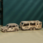 3D haagissuvilad, puidust puslem&auml;nguasjad, lastele m&otilde;eldud ehituskomplekt, t&auml;iskasvanutele kingituseks ehitatav DIY praktiline haagis. Matkaauto pusle parkkoor
