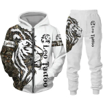 The Lion King 3D Print Meeste Naiste Laste T&otilde;mblukuga kapuutsid Kost&uuml;&uuml;mid Vabaaja spordir&otilde;ivad Kaheosalised komplektid Loomamustriga jakk P&uuml;ksid Spordidress 6XL gray