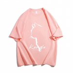 Suvine multikas graafilise tr&uuml;kiga T-s&auml;rk naistele Riided Harajuku Pure Cotton Oversized T-s&auml;rk Naiste Luksusriided Y2k Topid M roosa