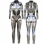 Punk Gothic Jumpsuit Catsuit Sexy Women Cosplay Kost&uuml;&uuml;mid Halloween Bodysuit L