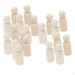 20 t&uuml;kki viimistlemata toorik puust inimesed pulgad nukud pulmakoogi pealispind isetegemine 43mm