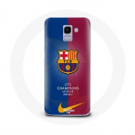 Samsung Galaxy A6 2018 FC Barcelona logoga jalgpallimeeskonna &uuml;mbris