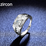 D v&auml;rvi Moissanite S925 Sterling h&otilde;bedane moissanite s&otilde;rmus Klassikaline lihtne meeste s&otilde;rmus abielus&otilde;rmuse pakkumine Teemants&otilde;rmus kingitus t&uuml;druks&otilde;brale
