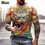 Lahe Hiina draakon 3D prinditud T-s&auml;rgid Meeste mood Hip-Hop T&auml;nava vabaaja naljakad topid T-s&auml;rgid Trendiks isiksus Meeste Naiste r&otilde;ivad S