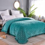 Kristall-sametist voodikate Kahepoolne voodilina tepitud paks libisemiskindel flanelltekk &uuml;he- ja kahekordse magamisaluskatte tekk 150cm*200cm