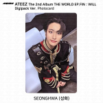 ATEEZ The 2nd Album WORLD EP.FIN WILL Digipack ver. Fotokaardi kleebis KPOP K-POP Seonghwa - Photocard