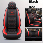5 autoistme katte komplekt t&auml;ispakett autoistme padi PU nahast autoistme kate Universaalne autoistme katte t&auml;iskomplekt, mis &uuml;hildub viieistmeliste mudelitega Five Full Set punane/must