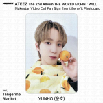 ATEEZ THE WORLD EP.FIN ON Makestar Video Call F&auml;nn Sign Benefit Event Photocard Yunho