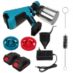 1000 ml alumiiniummahuti juhtmeta pihustusp&uuml;stolid 88VF elektriline v&auml;rvipihusti, suure v&otilde;imsusega 3 otsikuga voolu reguleerimine 2*Batteries