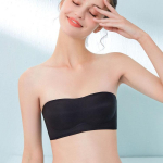 Olkaimeta rinnahoidja naiste &otilde;mblusteta aluspesu tarretis, mis on &uuml;mbritsetud rinna &uuml;mber, et v&auml;ltida kokkupuudet ja libisemisvastane n&auml;htamatu rinnahoidja S must