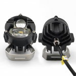 New two-color small steel cannon motorcycle LED headlight spotlight car LED laser cannon far and near integrated super bright LED light 1 pair