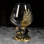 1 tk Reljeefne Eagle veiniklaas, kristall&scaron;ampanjaklaas, suur gooti pokaal &Scaron;oti bourboni viski kokteili konjaki viina džinni tequila kangele baarile P