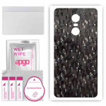 apgo Protective Skin Sticker for the back compatible with Lenovo K6, Wrap Film, Foil, Vinyl - Pattern Carbon Black Pixel