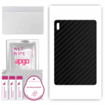 apgo Protective Skin Sticker for the back compatible with Samsung Galaxy Tab S8+ WiFi, Wrap Film, Foil, Vinyl - Pattern Carbon Black