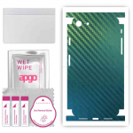 apgo Protective Skin Sticker for the back+sides compatible with Apple iPhone 8, Full Wrap Film, Foil, Vinyl - Pattern Carbon Chameleon CAKA1