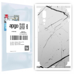 apgo Protective Skin Sticker for the back+sides compatible with Huawei P20 Pro, Full Wrap Film, Foil, Vinyl - Pattern White Marble