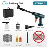 YOFIDRA 217PSI harjadeta elektriline k&otilde;rgsurvepesur 6IN1 autopesuri veep&uuml;stol Makita 18V aku aiapihustiga puhastust&ouml;&ouml;riistad No Battery