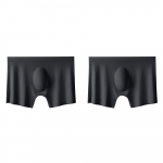 2tk Meeste Alusp&uuml;ksid Meeste J&auml;&auml;siidist Bokserid &Otilde;mblusteta Seksikas Aluspesu Mees &Uuml;li&otilde;hukesed hingavad Bokserp&uuml;ksid Meeste Alusp&uuml;ksid Bokserid L must