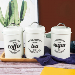 S&auml;ilituskanister Tk kohvi ja tee Suhkrupurgid Bright White