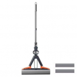 Kahe &uuml;liimava svammmopiga mopp, mis on t&auml;idetud pika varrega, ergonoomiline disain isepigistuv v&auml;ike mopiga p&otilde;randapuhastus S