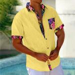 Hawaii s&auml;rk meestele, meeste vintage n&ouml;&ouml;pidega keeglis&auml;rgid l&uuml;hikeste varrukatega suvine rannas&auml;rk L
