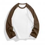 Colorblock pikkade varrukatega 200G puuvillane T-s&auml;rk naiste suvine lahtine siluett mitmek&uuml;lgne &uuml;laosa &uuml;mara kaelaga Casual Basic lihtne M must/valge