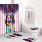 4 t&uuml;kki / vaibakomplekt, vannitoamatt Aafrika naiste kardinakomplekt kodukaunistuseks 1