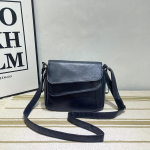 Naiste pehme ristkerekott, mitmetaskuline klapiga rahakott, vabaaja stiil, &uuml;he &otilde;laga mitmek&uuml;lgne suure mahutavusega k&auml;ekott, ehtne nahk must