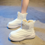 Lumesaapad Naiste talvine veekindel samet soe k&otilde;rge &uuml;laosa Kirde-Hiina puuvillased kingad libisemiskindlad valge leivaga naiste kingad poolsaapad 35